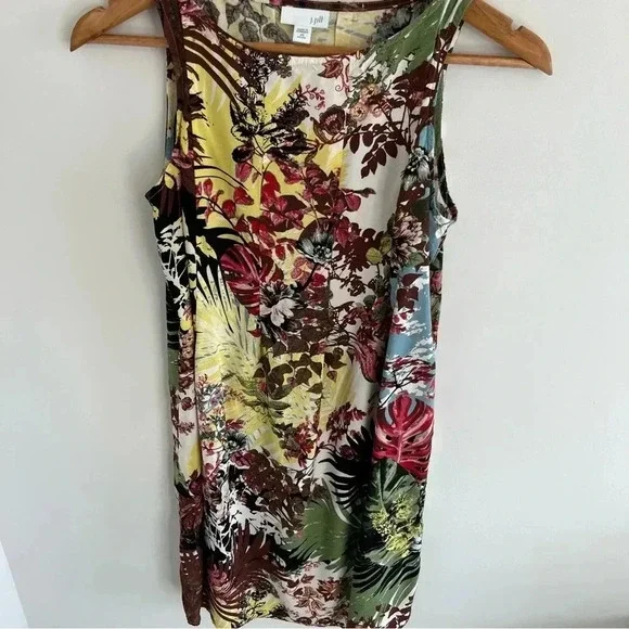 J. Jill Rayon Tropical Sheath Dress size XSP - Picture 6 of 10